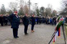 Minister Vučević unveils memorial bust for hero of Košare Goran Ostojić