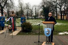 Minister Vučević unveils memorial bust for hero of Košare Goran Ostojić