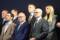 Minister Vučević attends briefing on Government