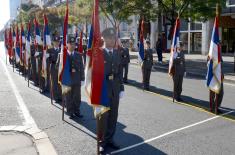 Kadeti Vojne akademije na memorijalnom defileu "Pobeda slobode"