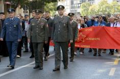Kadeti Vojne akademije na memorijalnom defileu "Pobeda slobode"