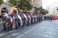 Kadeti Vojne akademije na memorijalnom defileu "Pobeda slobode"