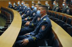 Diplomas awarded to cadets and students of the Military Academy