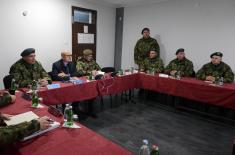 Minister Vučević and General Mojsilović visit 250th Missile Brigade