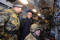 Minister Vučević and General Mojsilović visit 250th Missile Brigade