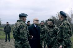 Minister Vučević and General Mojsilović visit 250th Missile Brigade