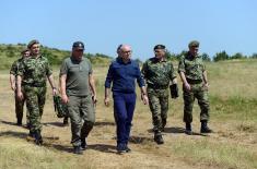 Minister Vučević attends PASARS firing demonstration at Pasuljanske Livade range