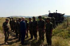 Minister Vučević attends PASARS firing demonstration at Pasuljanske Livade range