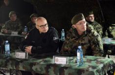 Minister Vučević and General Mojsilović visit Multinational Operations Training Centre at South Base