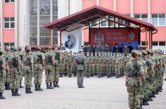 Soldiers take oath of enlistment in the barracks in Valjevo, Sombor and Leskovac