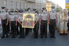 Ministry of Defence and Serbian Armed Forces personnel participate in “Spasovdan” religious procession