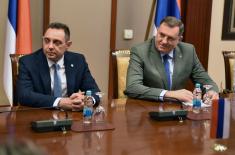 Vulin and Dodik at Banjaluka with Košare worriers
