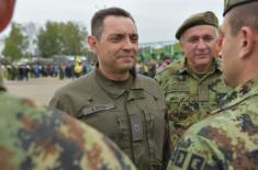 Ministers Vulin and Shoygu at the closing of the Army Games International in Russia