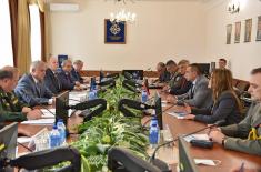 Meeting of Minister Aleksandar Vulin and Secretary General of CSTO Lieutenant General Stanislav Zas