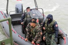 Joint exercise of river units of Serbia and Hungary