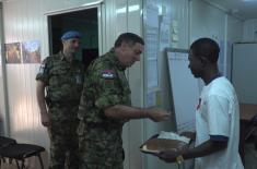 Chief of General Staff completed the visit to our peacekeepers in the Central African Republic