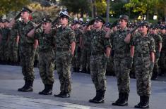 Final rehearsal for the Promotion of the youngest Officers of the Serbian Armed Forces