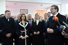 President Vučić: Throughout the History of Serbs on either side of the Drina there has not been a period this long without a single harsh word