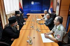 Minister Vulin and Bishop Ilarion are satisfied with the work of the religious service
