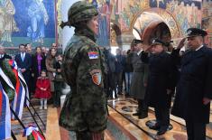 Minister Vučević Lays Wreath at Saint George Church in Oplenac to Mark Statehood Day