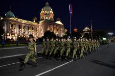 Final rehearsal for the Promotion of the youngest Officers of the Serbian Armed Forces