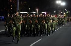 Final rehearsal for the Promotion of the youngest Officers of the Serbian Armed Forces