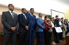 Ministry of Defense awarded diploma of appreciation by Sports Association of Serbia