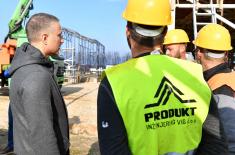 Minister Stefanović inspects works at Loznica’s “Corporal Momčilo Gavrić“ barracks