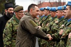 Seeing off the Infantry troops on their way to the UN Peacekeeping Operation in Lebanon