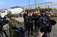 Minister Stefanović inspects works at Loznica’s “Corporal Momčilo Gavrić“ barracks