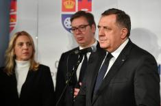 President Vučić: Throughout the History of Serbs on either side of the Drina there has not been a period this long without a single harsh word