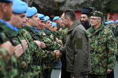 Seeing off the Infantry troops on their way to the UN Peacekeeping Operation in Lebanon