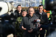 Minister Stefanović inspects works at Loznica’s “Corporal Momčilo Gavrić“ barracks