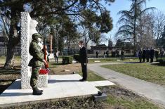 Delegation representing Ministry of Defence and Serbian Armed Forces lays wreaths to mark Defenders of the Fatherland Day