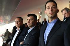Ministri odbrane na fudbalskoj utakmici Srbija - Austrija