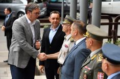 President Vučić visits reconstructed Military Boarding High School