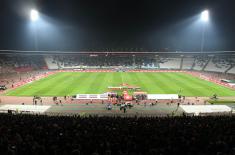 Defence Ministers at Serbia – Austria football match 