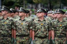 General Rehearsal of Promotion of Youngest Officers of Serbian Armed Forces
