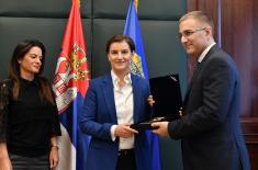 Plaques for exceptional cooperation and contribution to the work of the Ministry of Interior