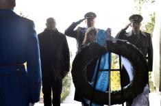 Greek President Katerina Sakellaropoulou lays wreath at Monument to Unknown Hero on Mt. Avala