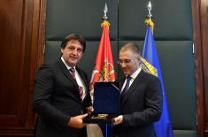 Plaques for exceptional cooperation and contribution to the work of the Ministry of Interior