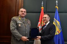 Plaques for exceptional cooperation and contribution to the work of the Ministry of Interior