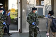Serbian Armed Forces are securing border crossings, migrant centres and hospitals