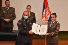 Diplomas awarded to cadets and students of the Military Academy