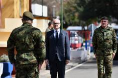 Minister Vučević visits 2nd Army Brigade at Kraljevo’s “Ribnica” Barracks