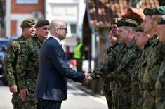 Minister Vučević visits 2nd Army Brigade at Kraljevo’s “Ribnica” Barracks