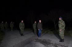 Minister Vučević and General Mojsilović Visit Members of 250th Rocket Brigade on New Year’s Eve