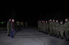 Minister Vučević and General Mojsilović Visit Members of 250th Rocket Brigade on New Year’s Eve