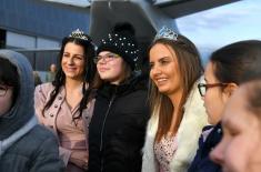 Santa Claus and Good Fairies at Batajnica Airport