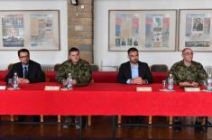 Minister Vučević visits 2nd Army Brigade at Kraljevo’s “Ribnica” Barracks